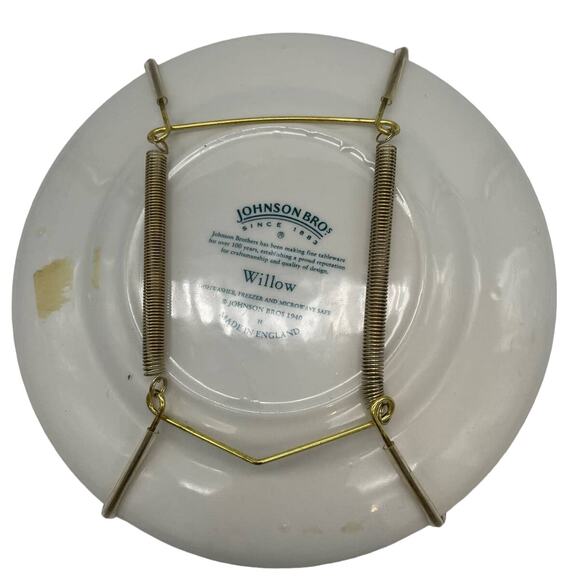 Vintage Willow Blue Earthenware Bread & Butter Plate - Made in England - Picture 2 of 2